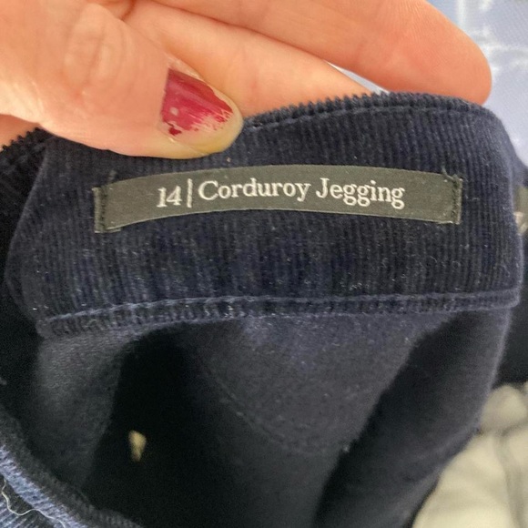 Talbots Navy Blue corduroy jeggings with button fly and pockets 14 - Picture 5 of 5